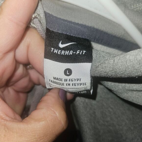 Nike Therma-fit Gray New England Patriots Logo NFL Hooded Sweatshirt- Size M - Picture 4 of 5